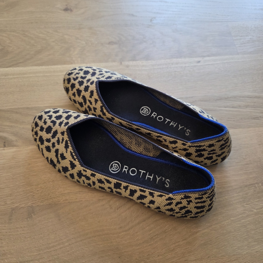 Rothy's Leopard Flats In Size 8